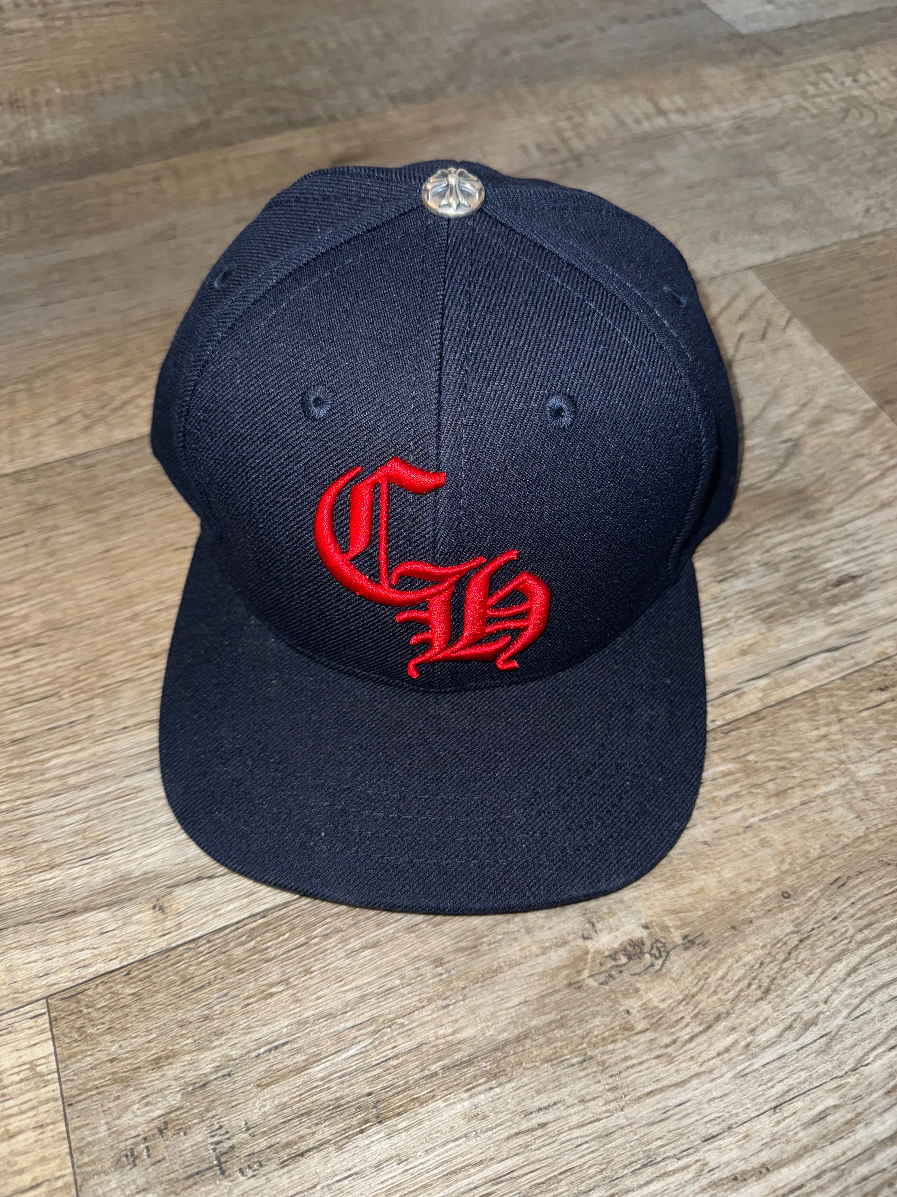 BLUE & RED CHROME HEARTS LOGO HAT