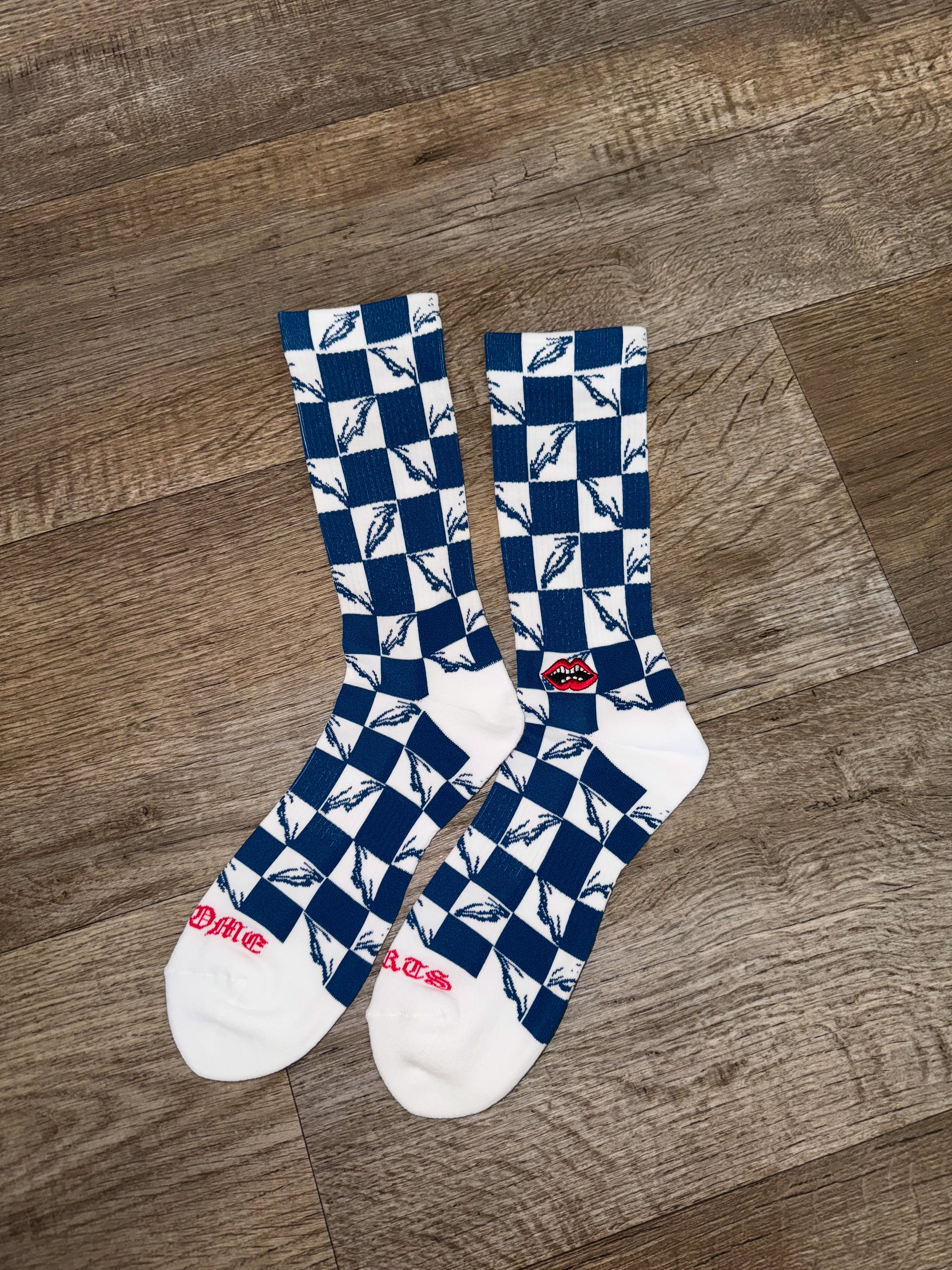 CHROME HEARTS SOCKS BLUE