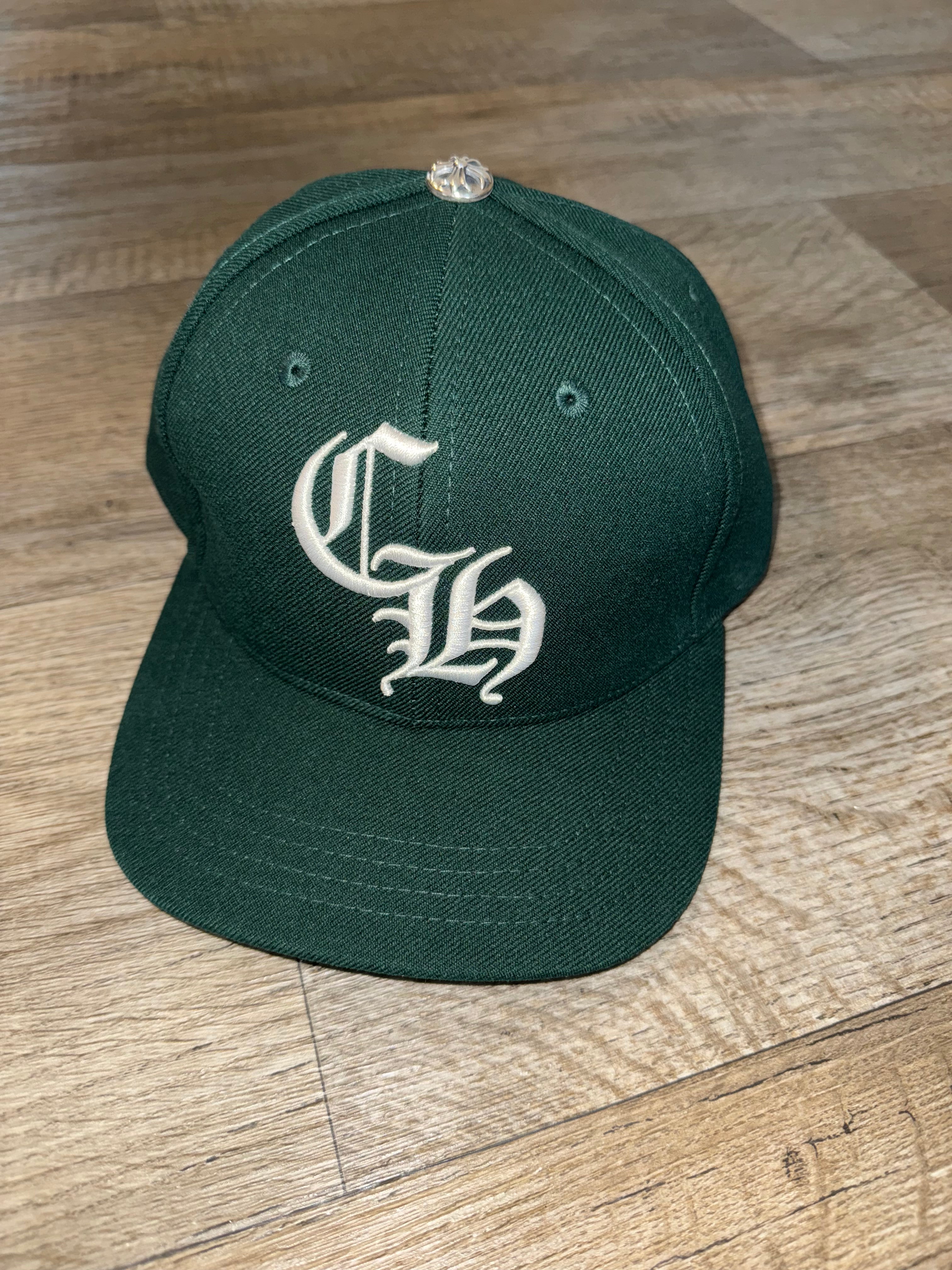 GREEN CHROME HEARTS LOGO HAT
