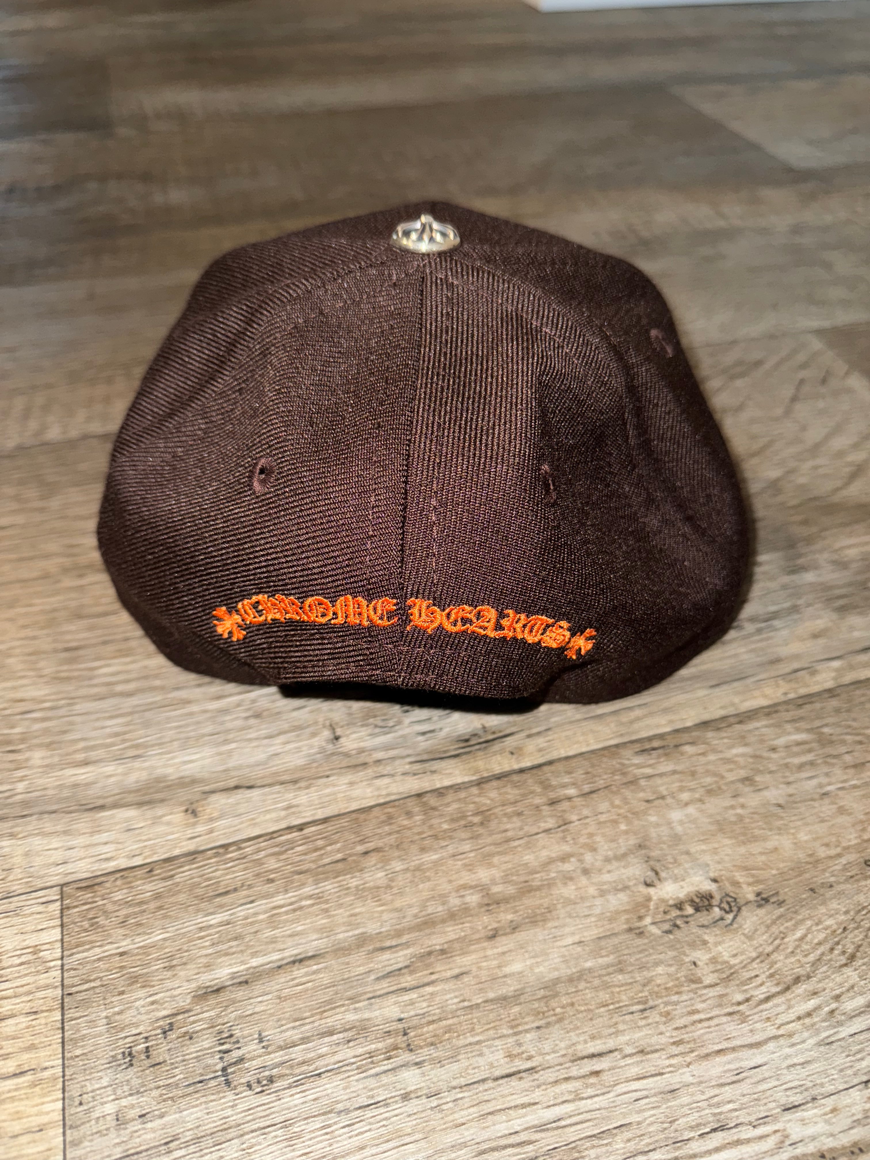 CHROME HEARTS ORANGE & BROWN LOGO HAT