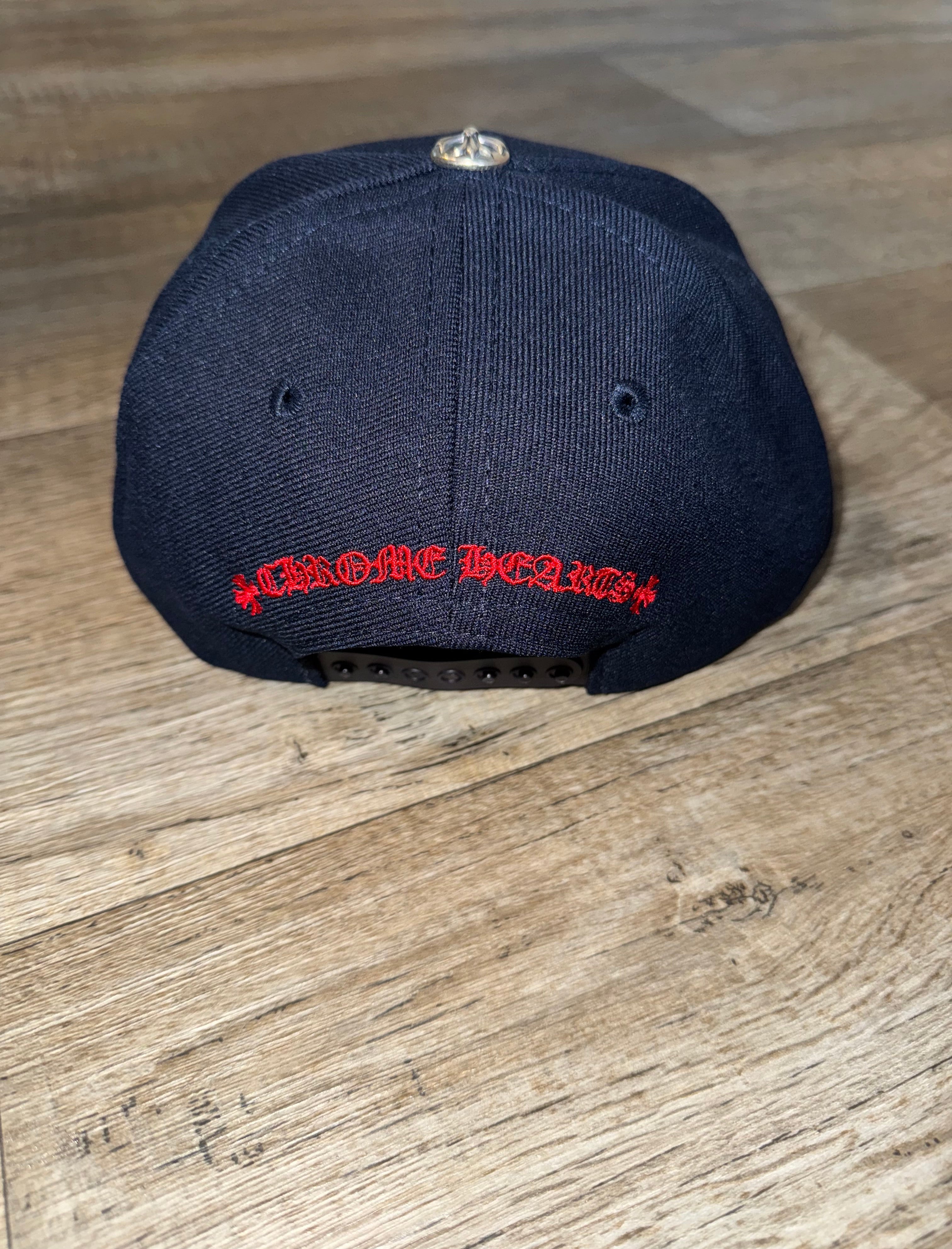 BLUE & RED CHROME HEARTS LOGO HAT