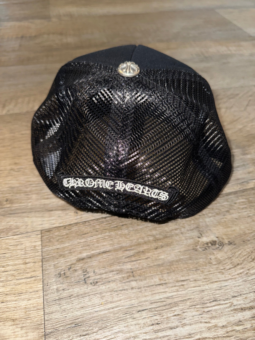 BLACK CHROME HEARTS TRIPLE CROSS HAT