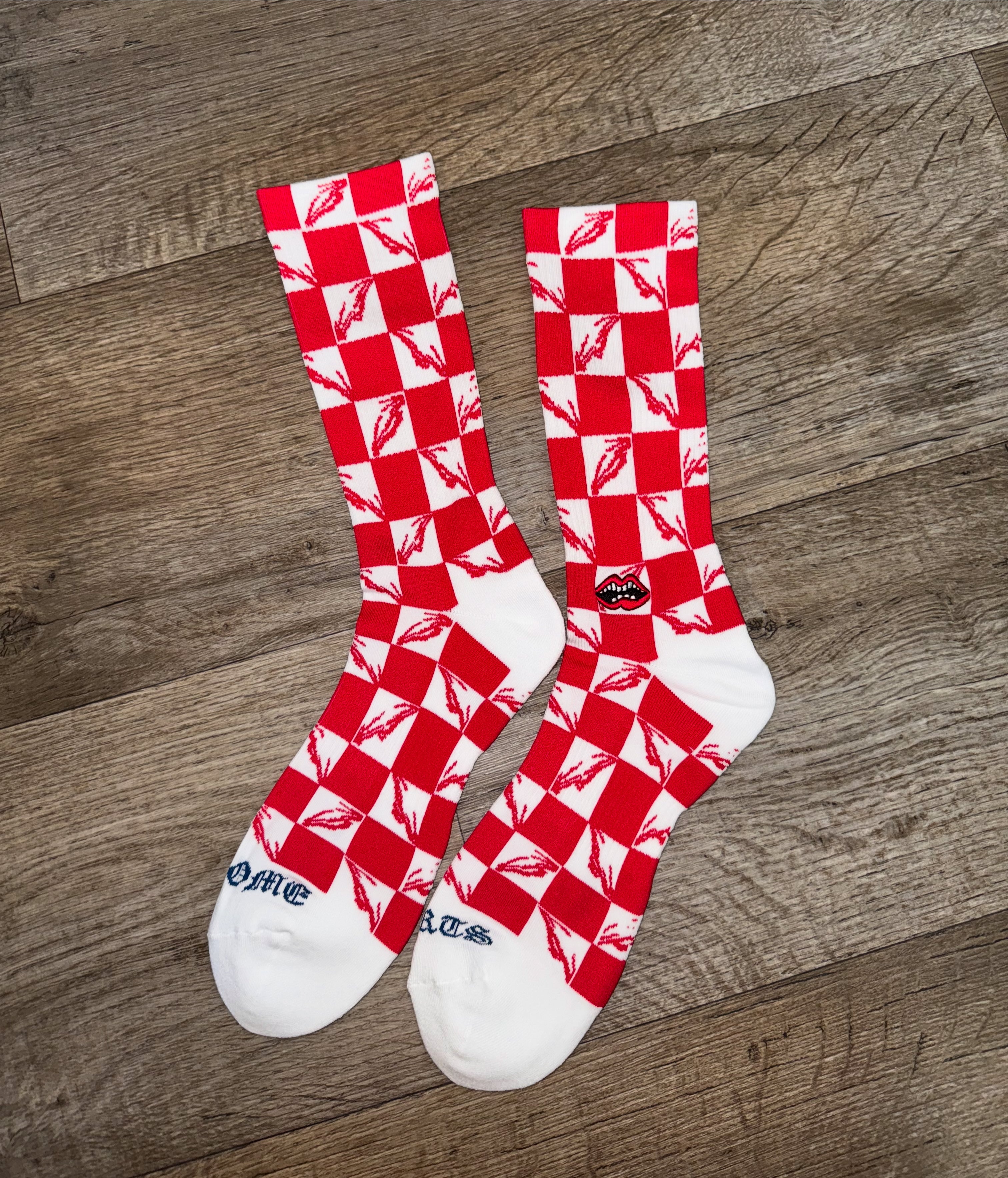 CHROME HEARTS SOCKS RED